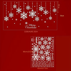 Christmas Snowflake Hanging Wall Decal - Window Stickers for Bedroom Mall
