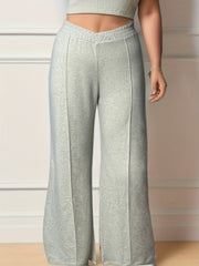 Solid Color Wide Leg Sports Pants for Women