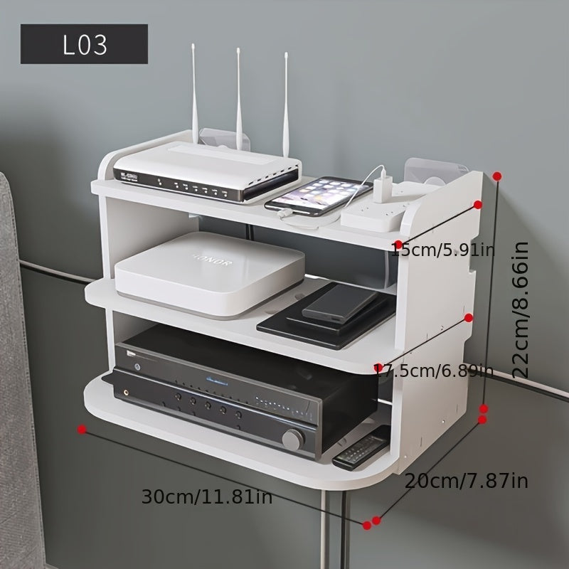 1pc Wall Mount Storage Shelf Stand Rack Holder