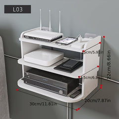 1pc Wall Mount Storage Shelf Stand Rack Holder