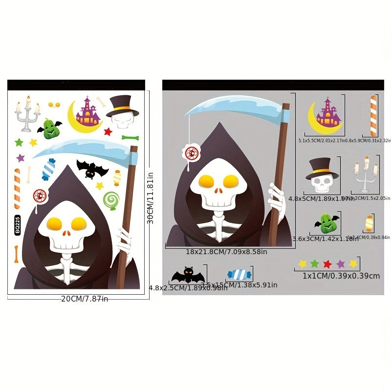 Halloween Cartoon Window Stickers Set