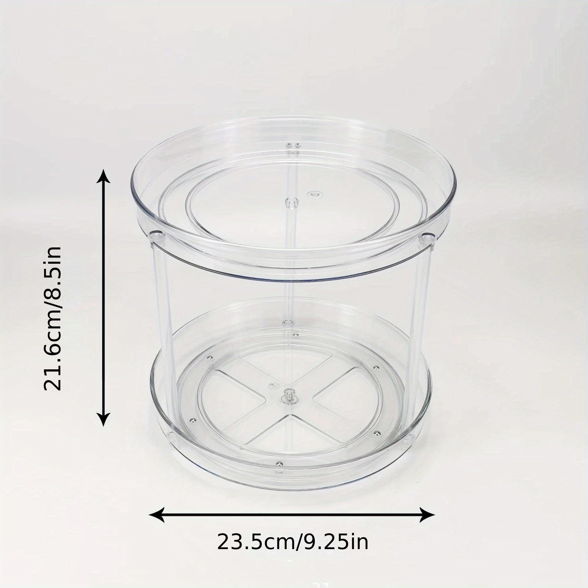 1pc 1 2 3 Layer 25 4 Cm Clear Non Skid Lazy Susan Organizers Turntable Rack