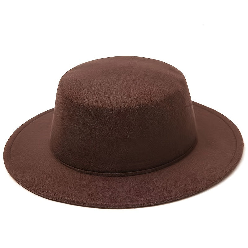 Men's Sun Visor Hat Stylish Flat Top Flat Brim Bowler Hat