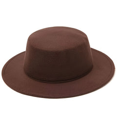 Men's Sun Visor Hat Stylish Flat Top Flat Brim Bowler Hat