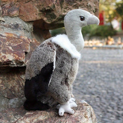Realistic Vulture Plush Toy Soft Gray Tail Feathers Animal Doll Home Decor