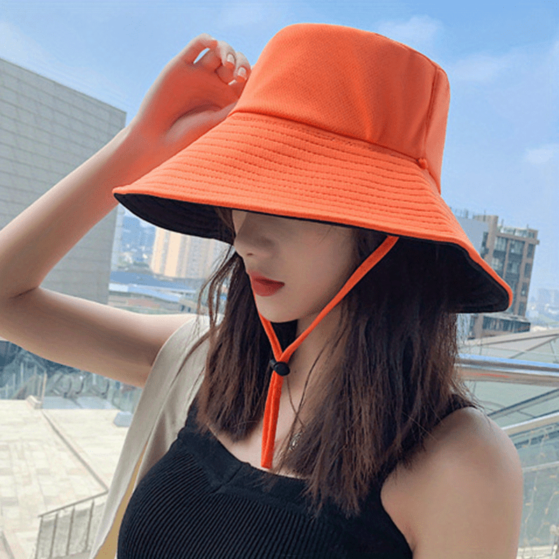 Reversible Bucket Hat UV Protection Sun Hat Lightweight Women Visors