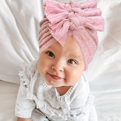Jacquard Kelp Knot Baby Hat Elastic Headscarf Hat
