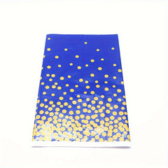 Navy Plastic Tablecloth Golden Dot TableCover Confetti Dark Table Wedding Party
