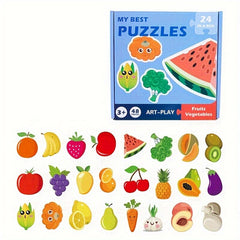 Matching Puzzle Sea Animal Traffic Fruit Vegetable Interactive Puzzle Two Pieces