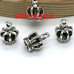 20pcs Antique Silver Crown Alloy Beads for Bracelet Necklace Jewelry