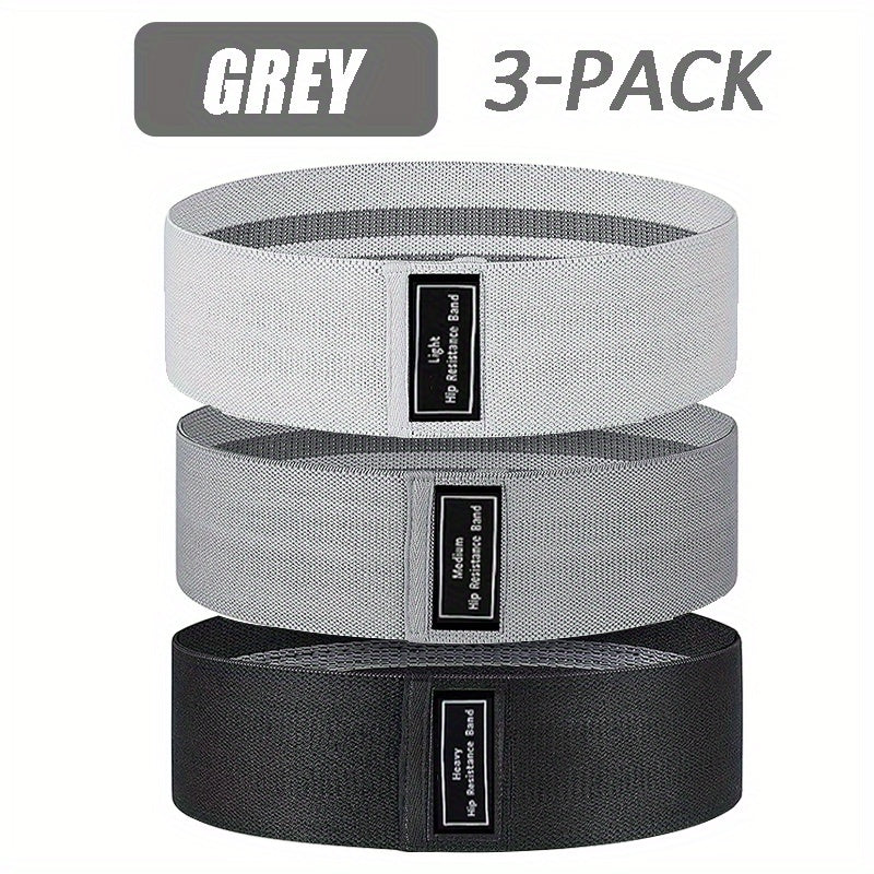 3pcs Resistance Bands Set for Legs and Butt Fabric Exercise Tension Loop Bands
