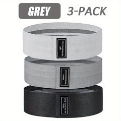 3pcs Resistance Bands Set for Legs and Butt Fabric Exercise Tension Loop Bands