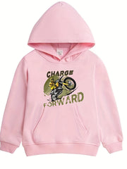 Motorcycle Rider Boys Hooded Sweatshirt