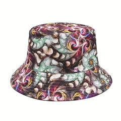 Unisex Vintage Abstract Sunshade Bucket Hat For Outdoor Travel