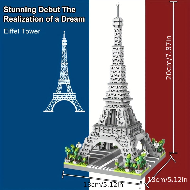 Eiffel Tower Micro Building Block Set High Difficulty Halloween Toy