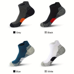5 Pairs Teens Athletic Cotton Low Cut Striped Sports Socks