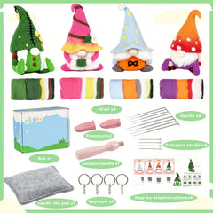 DIY Felt Gnomes Kit with English Manual - Christmas Decoration Material