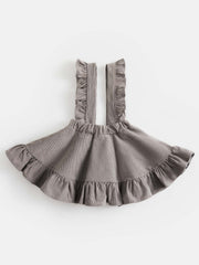 Girls Multicolor Corduroy Overall Dress