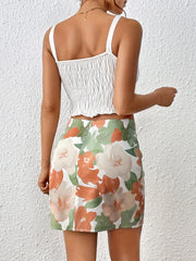 Floral Print Mini Skirt for Spring & Summer