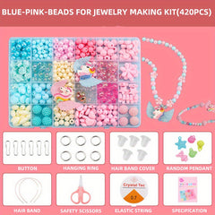 Colorful Beads Jewelry Making Kit For Girls with Snap Beads