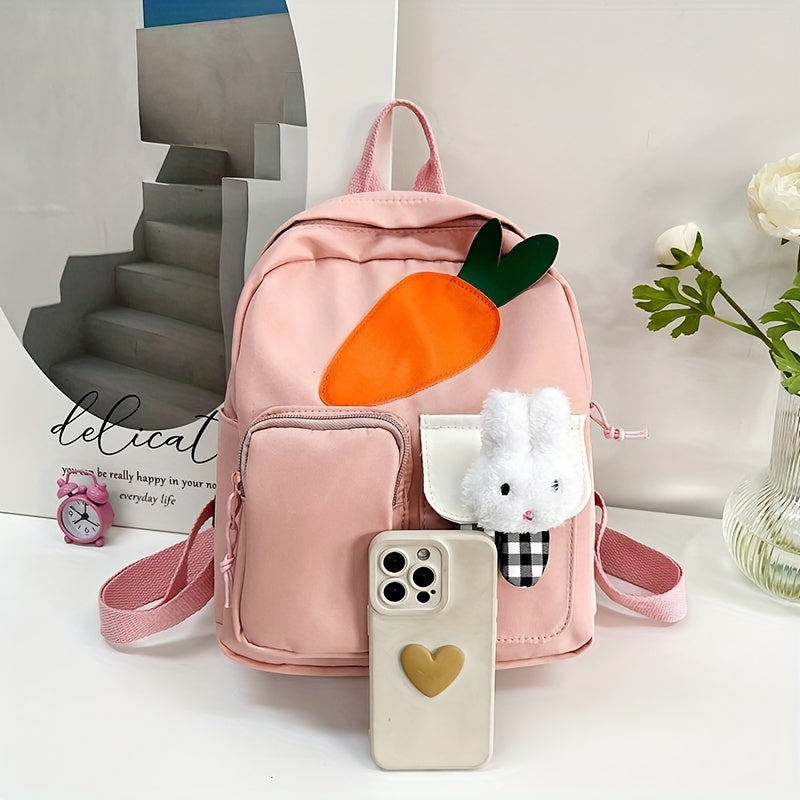 Cartoon Bunny Carrot Schoolbags for Kids