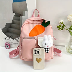 Cartoon Bunny Carrot Schoolbags for Kids