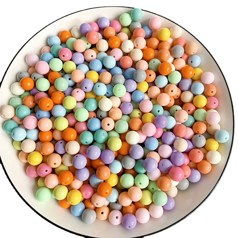 Acrylic Candy Color Beads with Bright Surfaces