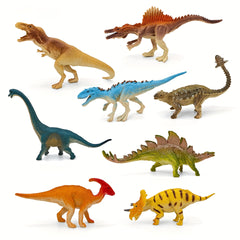 8pcs Dinosaur Toy Set Realistic PVC Models Brachiosaurus T Rex Stegosaur