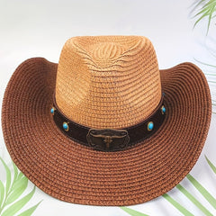 Stripe Cowboy Hat Stylish Sun Hat For Men