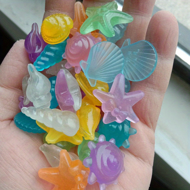 10pcs Glow In The Dark Decorative Pebble for Garden and Aquarium