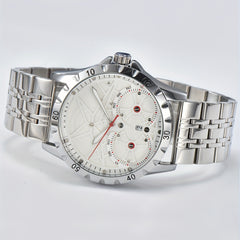 KUERST Men's Steel Strap Automatic Mechanical Watch Waterproof 3D Dial Calendar
