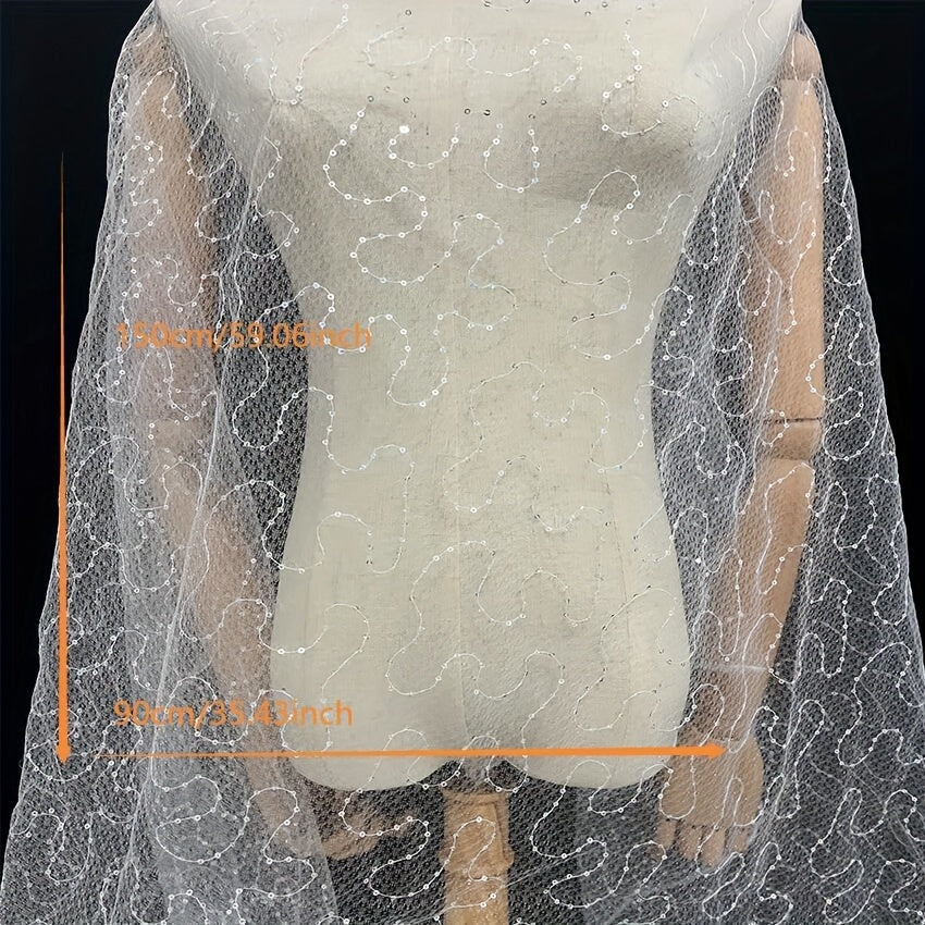 1pc Organza Fabric for DIY Clothing & Home Decor 150x01cm