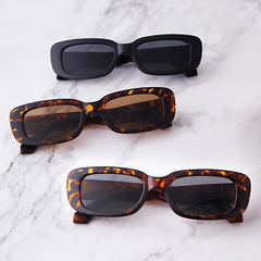 Retro Rectangle Sunglasses Small Square Sun Glasses UV Protection