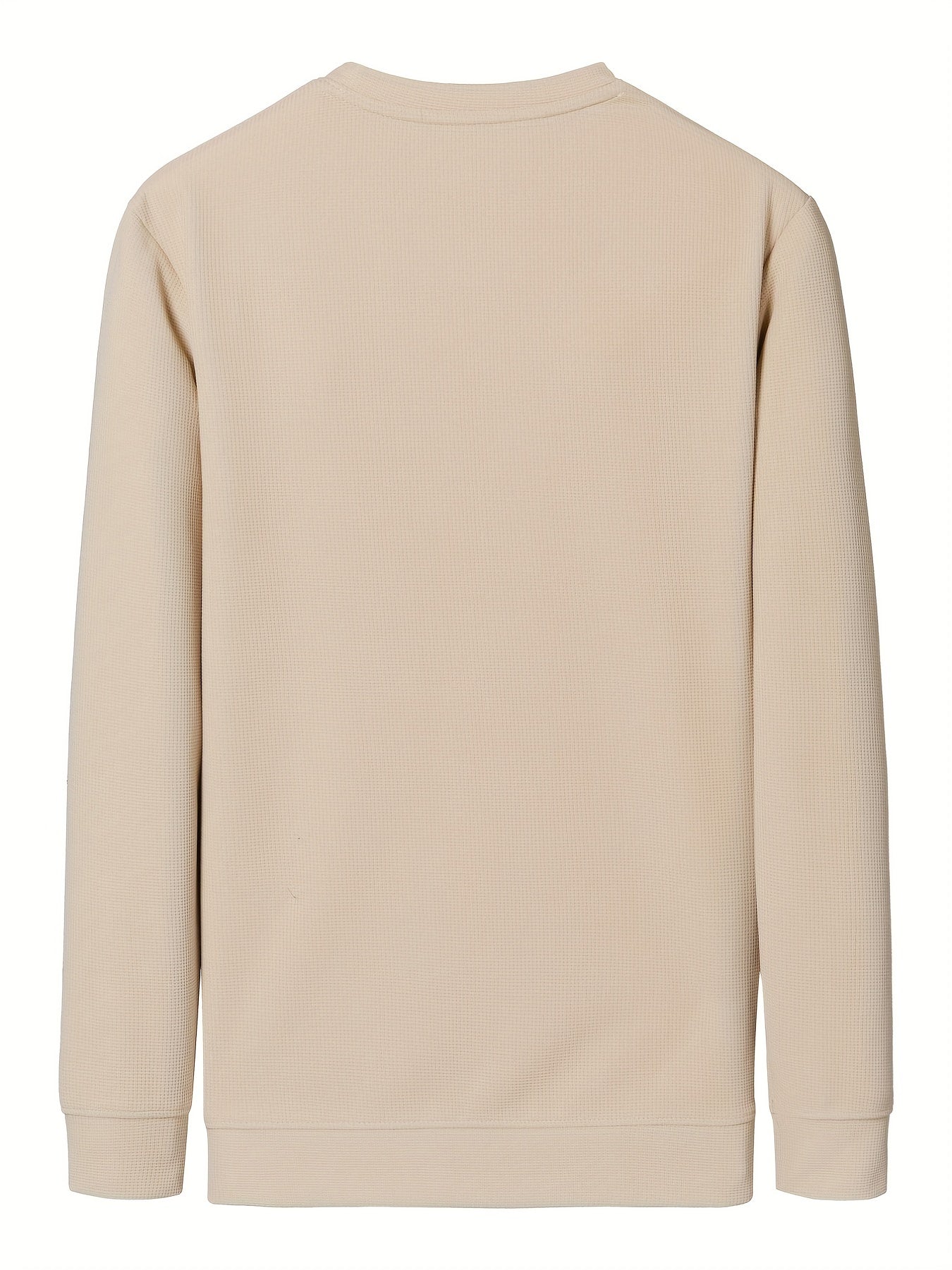 Men's Crew Neck Knit Sweatshirt Pullover Solid Sweatshirts Spring Fall Tops