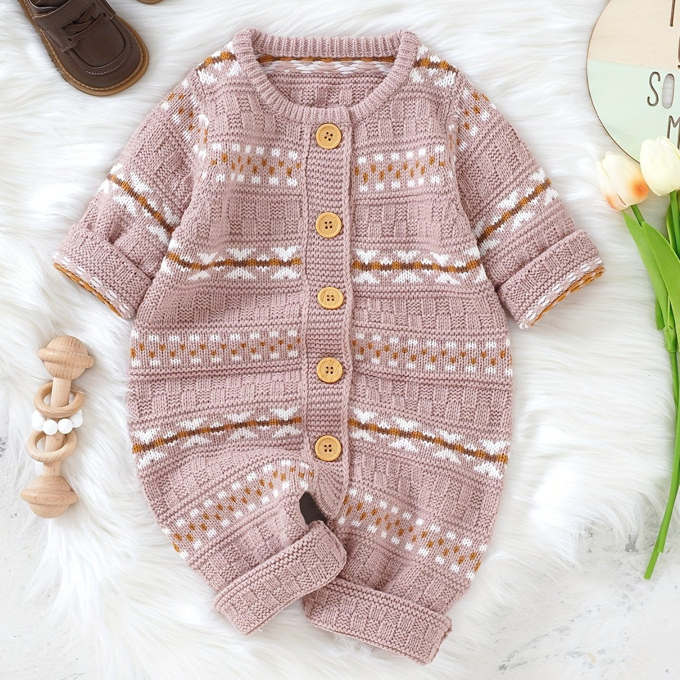 Infant Knitted Sweater Jumpsuit
