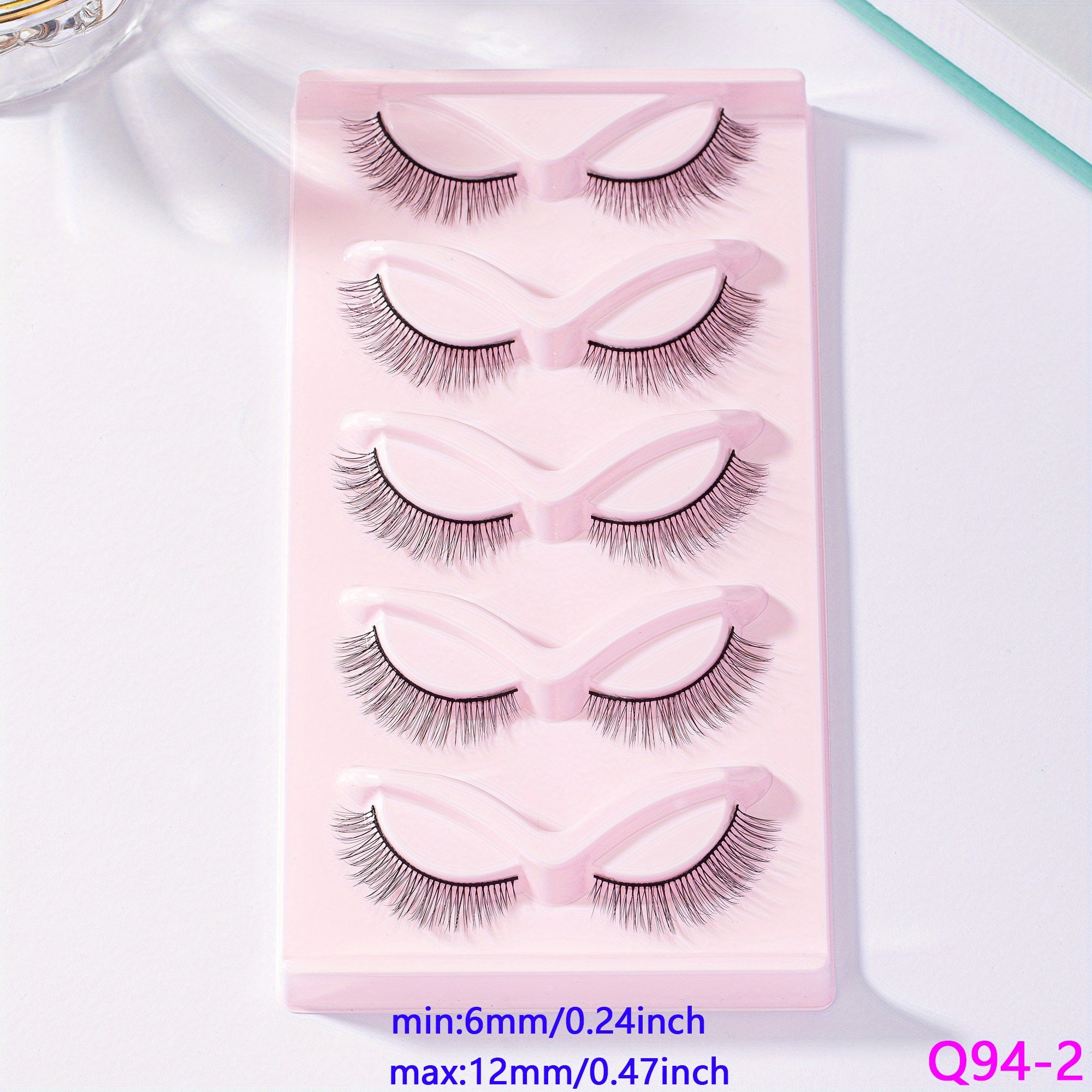 5 Pairs Natural Faux Mink Hair False Eyelashes 3D Lashes Extensions
