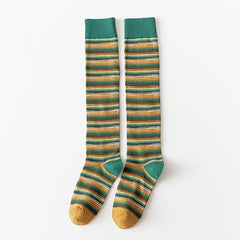 Striped Calf Socks College Style Knee High Socks Women's Stockings