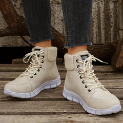 Women's Lace up Snow Boots Faux Fur Lined Anti-slip Ankle Booties