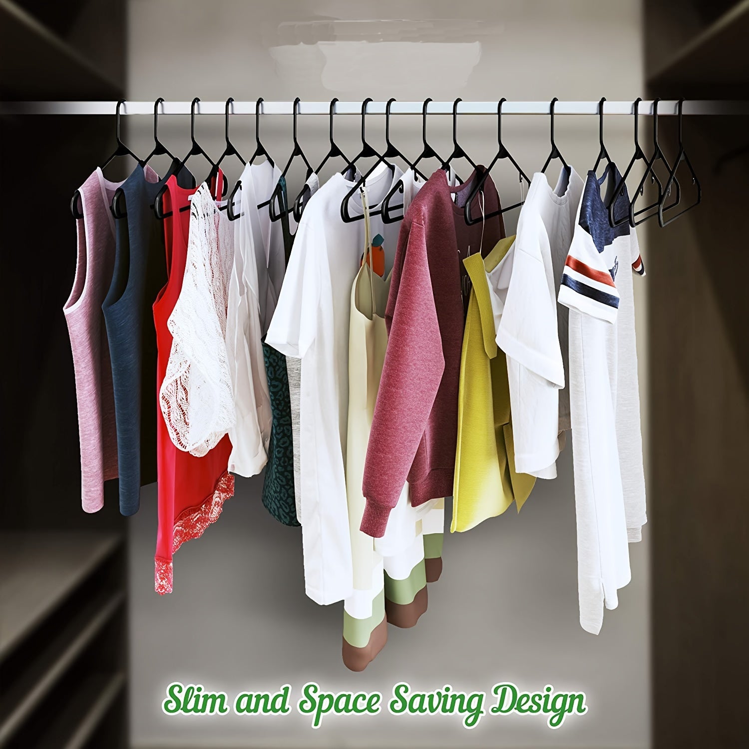 10pcs Non-slip Plastic Clothes Hangers Heavy Duty Clothes Racks