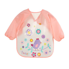 Waterproof Long Sleeve Baby Bibs Feeding Smock Apron