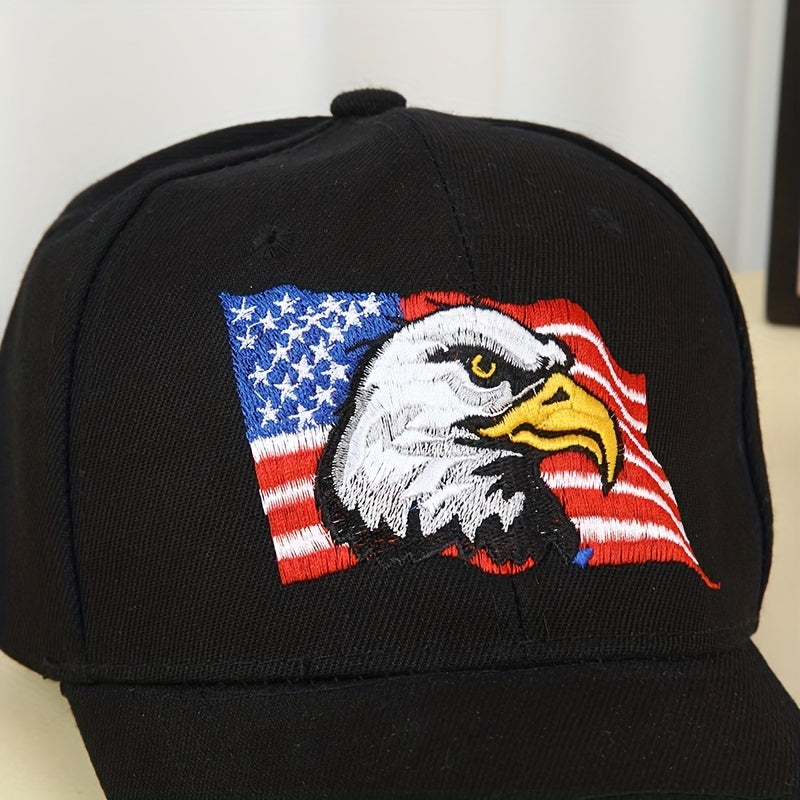 Men's American Flag Eagle Baseball Cap Embroidery Sun Hat