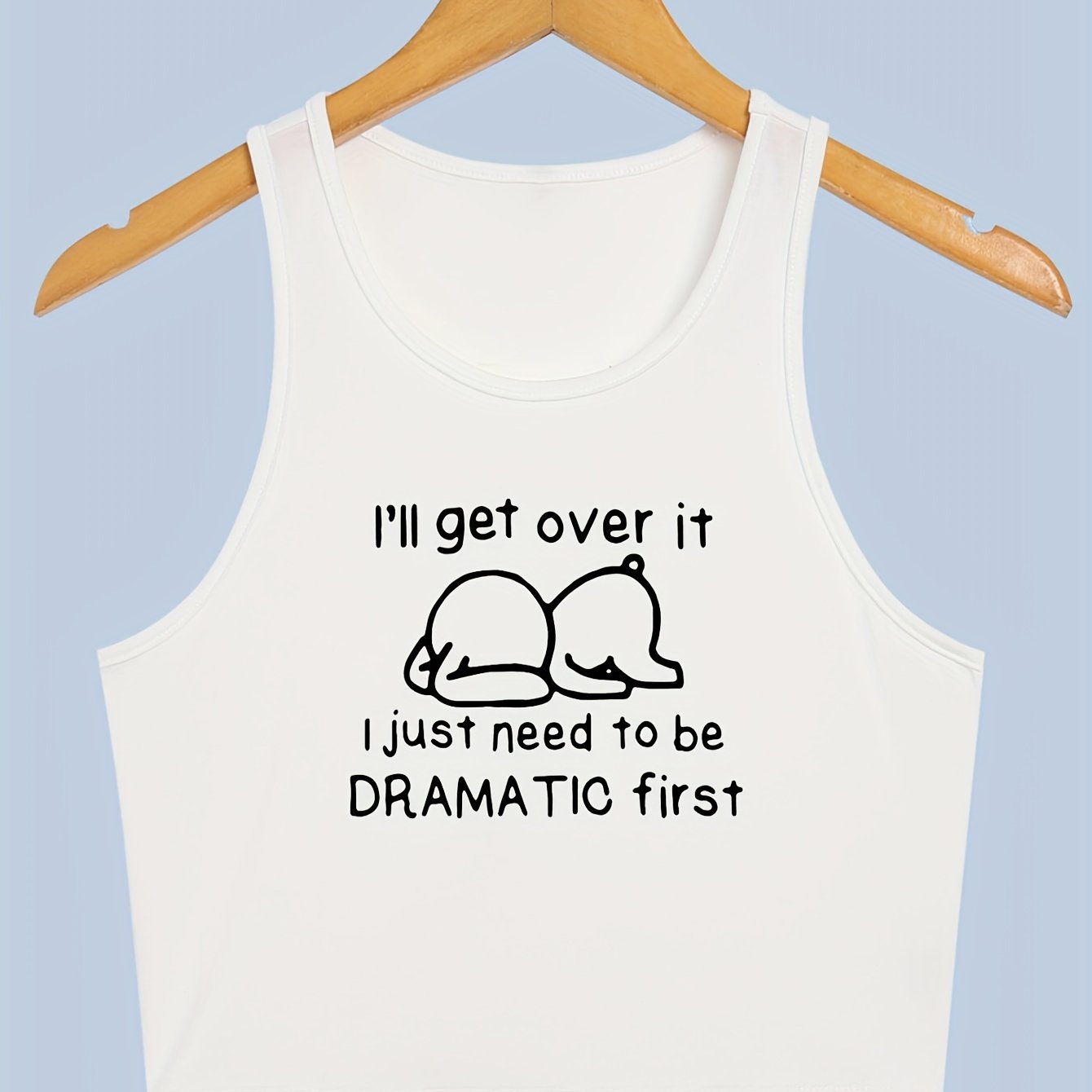 Inspirational Letter Print Tank Top for Summer Women's Clothing