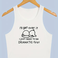 Inspirational Letter Print Tank Top for Summer Women's Clothing