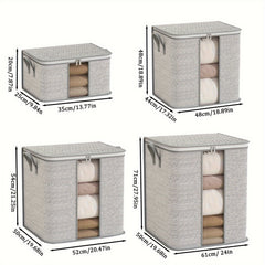 1pc Clothes Storage Bag With Handles & Window Non Woven Fabric Clothes Bag