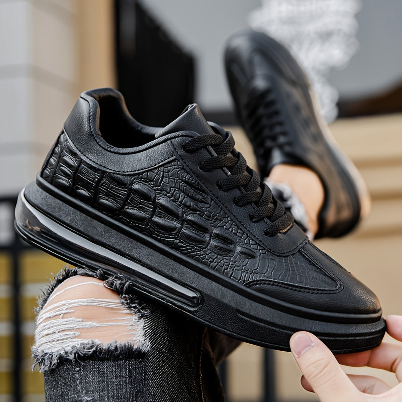 Lightweight Croc Embossed Women's Sports Sneakers with Shock Absorption