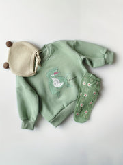 Animal Print Kid's Thermal Sweatshirt Long Sleeve Top