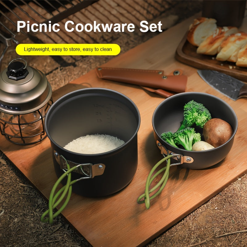 Portable Picnic Non Stick Pot Stainless Steel Cookware for Outdoor Camping