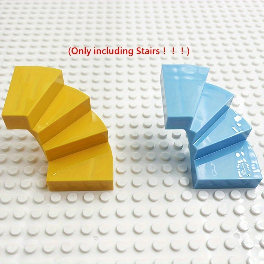 2pcs Rotating Stairs Building Blocks Set - DIY Family Scene
