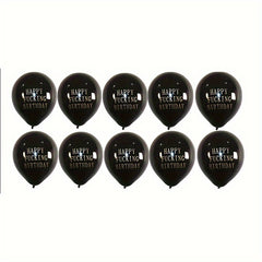 10pcs Birthday Balloons Letters Printed Balloons for Party Decoration