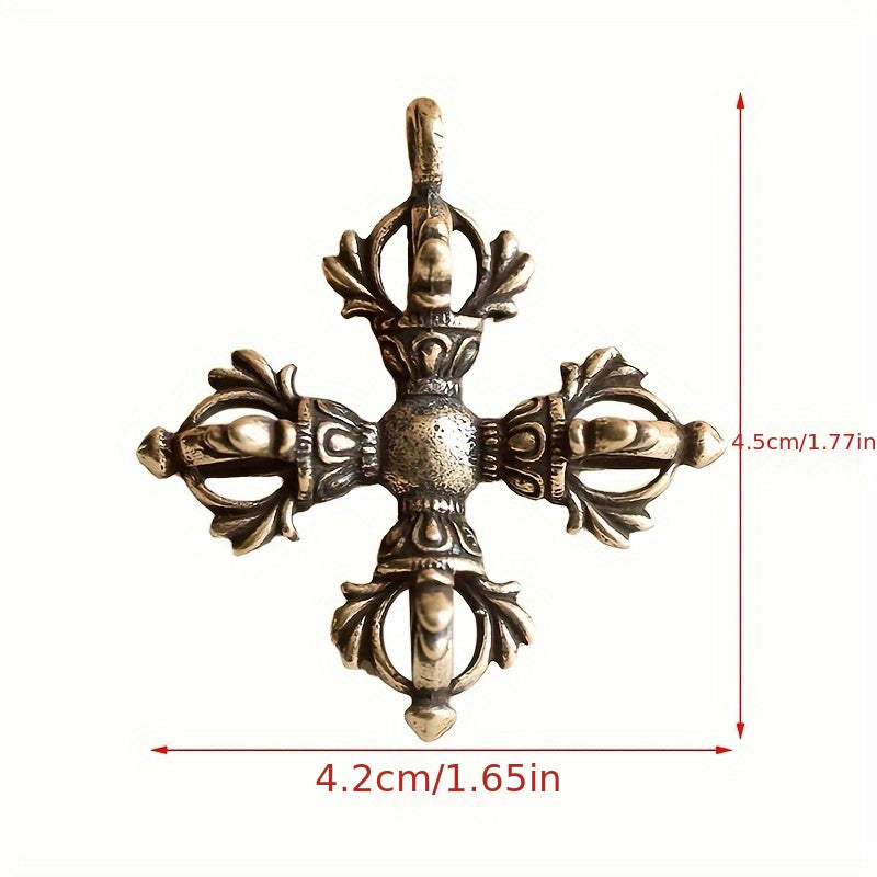 Vintage Brass Pestle Pendant Keychain for Car Keys Backpacks Wallets